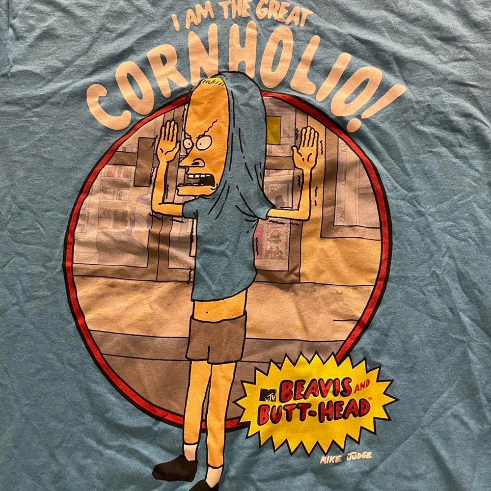 BEAVIS AND BUTTHEAD I AM THE GREAT CORNHOLIO T-SHIRT 2018 Large MTV Mike Judge - Picture 2 of 4